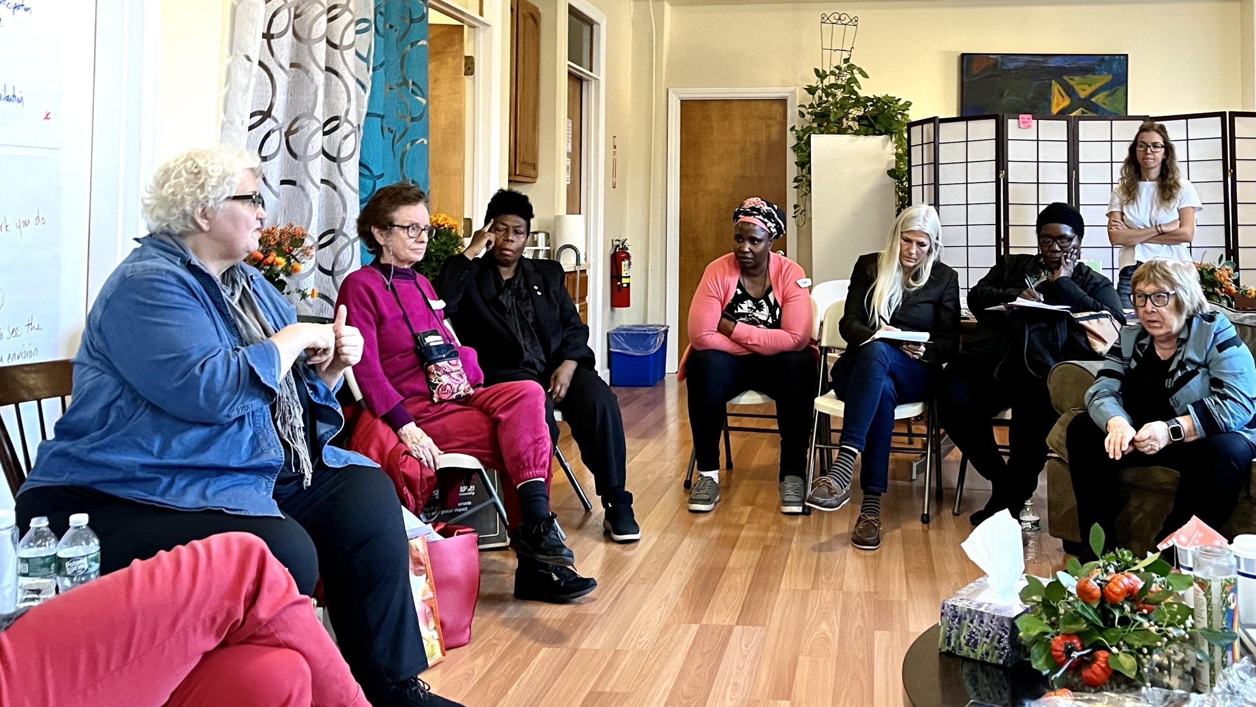 Meeting at the Living and Peer Learning Center